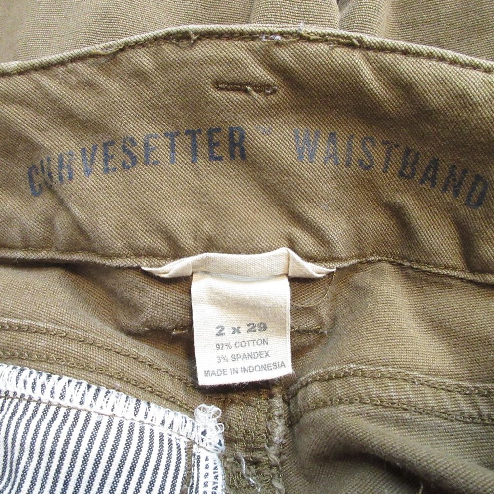 Duluth Trading Co Curvesetter Fire Hose Canvas Cargo Pants Size 2 x 29 - Picture 5 of 7